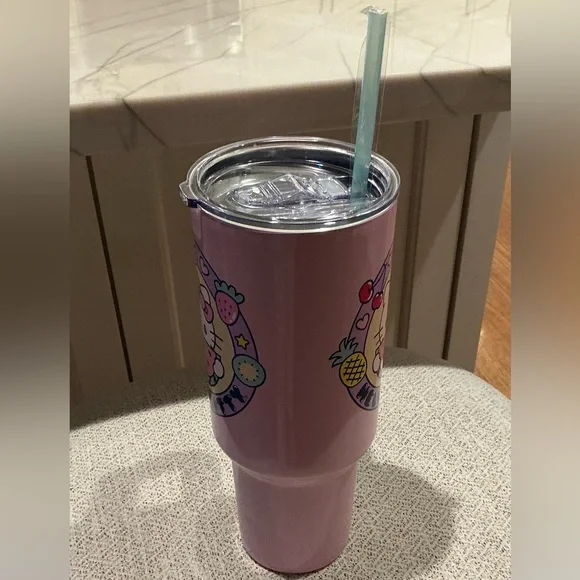Hello Kitty 40oz Tumbler with straw 
Kawaii fruit NWOT - Picture 8 of 9
